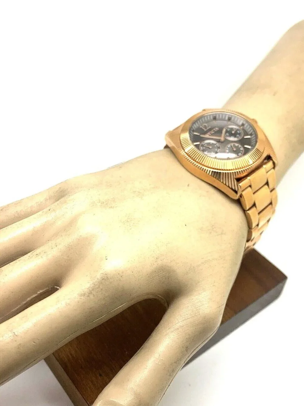 Invicta Women's Watch 23751 Angel Quartz Black Dial Rose Gold Stainless Steel
